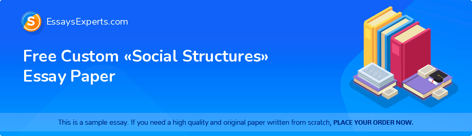 Free Custom «Social Structures» Essay Paper